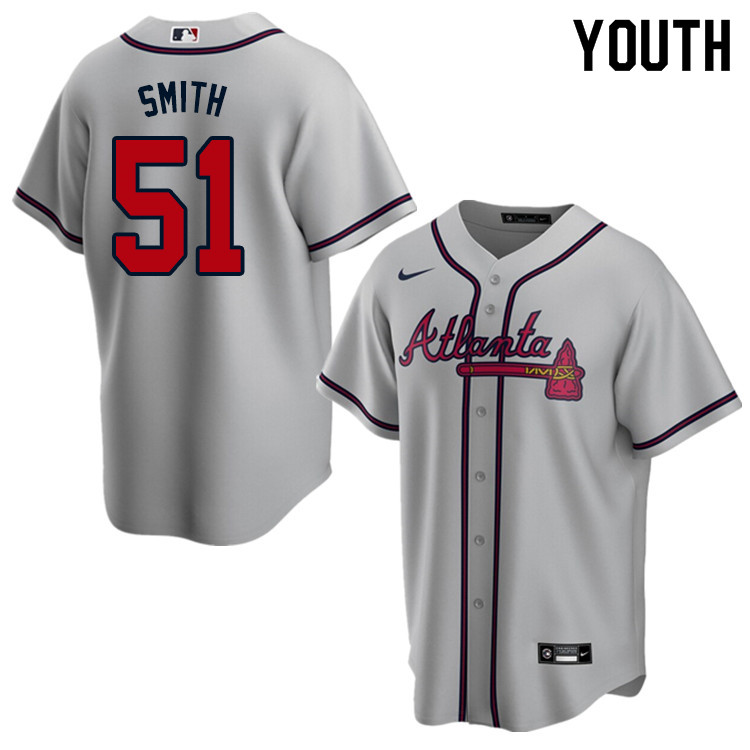 Nike Youth #51 Will Smith Atlanta Braves Baseball Jerseys Sale-Gray